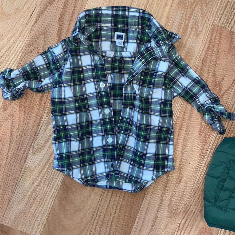 Janie and Jack | matching button down and vest